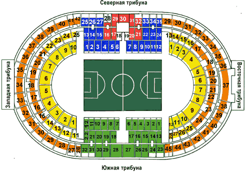 Стадион динамо схема трибун